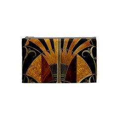 Art Deco Gold Cosmetic Bag (small)  by NouveauDesign