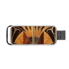 Art Deco Gold Portable Usb Flash (two Sides) by NouveauDesign