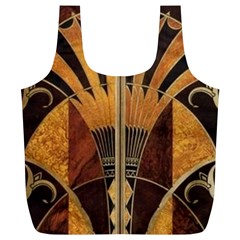 Art Deco Gold Full Print Recycle Bags (l)  by NouveauDesign