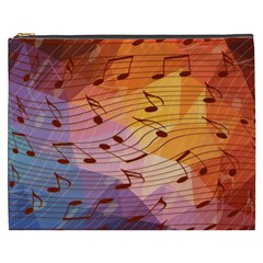 Music Notes Cosmetic Bag (xxxl)  by linceazul
