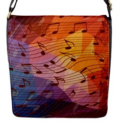 Music Notes Flap Messenger Bag (s) by linceazul