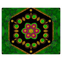 Magic Of Life A Orchid Mandala So Bright Double Sided Flano Blanket (medium)  by pepitasart