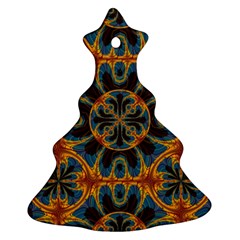 Tapestry Pattern Christmas Tree Ornament (two Sides) by linceazul