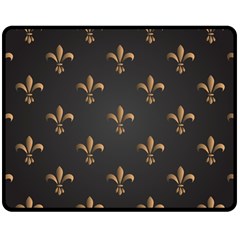 Fleur De Lis Fleece Blanket (medium)  by NouveauDesign