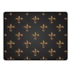 Fleur De Lis Double Sided Fleece Blanket (small)  by NouveauDesign