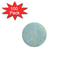 Mint,gold,marble,pattern 1  Mini Magnets (100 Pack)  by NouveauDesign