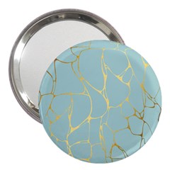 Mint,gold,marble,pattern 3  Handbag Mirrors by NouveauDesign