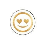 gold smiley face Hat Clip Ball Marker (4 pack) Front