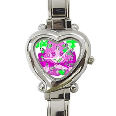 Fujoshi Heart Italian Charm Watch by psychodeliciashop