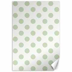 Green Dots Modern Pattern Paper Canvas 12  X 18   by Celenk