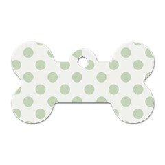 Green Dots Modern Pattern Paper Dog Tag Bone (one Side) by Celenk