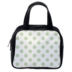 Green Dots Modern Pattern Paper Classic Handbags (one Side) by Celenk