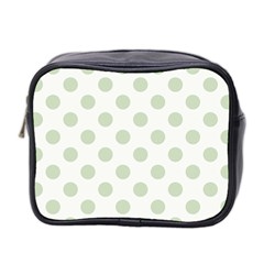 Green Dots Modern Pattern Paper Mini Toiletries Bag 2-side