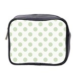 Green Dots Modern Pattern Paper Mini Toiletries Bag 2-Side Front