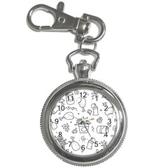 Set Chalk Out Scribble Collection Key Chain Watches by Celenk