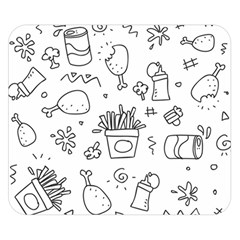 Set Chalk Out Scribble Collection Double Sided Flano Blanket (small)  by Celenk