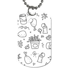 Set Chalk Out Scribble Collection Dog Tag (one Side) by Celenk