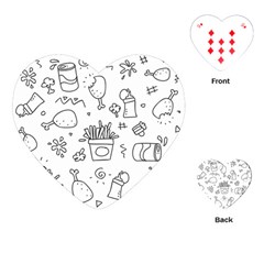 Set Chalk Out Scribble Collection Playing Cards (heart)  by Celenk