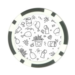 Set Chalk Out Scribble Collection Poker Chip Card Guard by Celenk