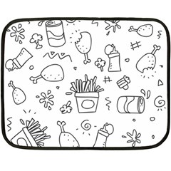 Set Chalk Out Scribble Collection Fleece Blanket (mini) by Celenk