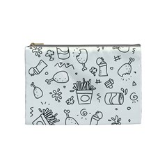 Set Chalk Out Scribble Collection Cosmetic Bag (medium)  by Celenk