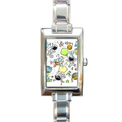 Sketch Set Cute Collection Child Rectangle Italian Charm Watch