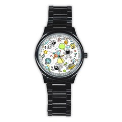 Sketch Set Cute Collection Child Stainless Steel Round Watch