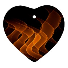Background Light Glow Abstract Art Heart Ornament (two Sides)