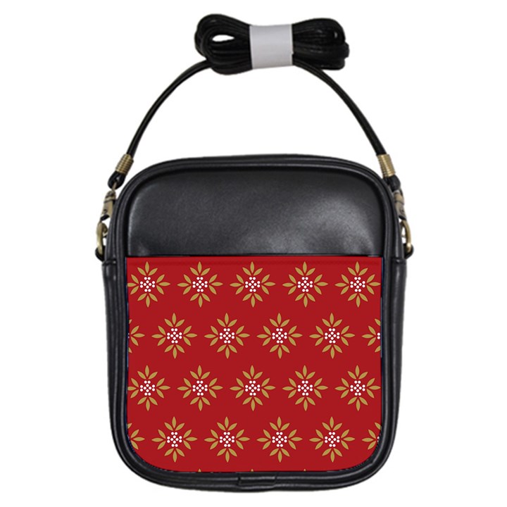 Pattern Background Holiday Girls Sling Bags