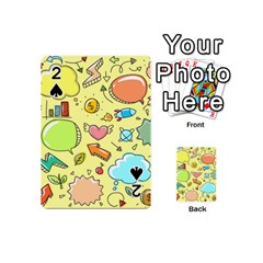 Cute Sketch Child Graphic Funny Playing Cards 54 (mini)  by Celenk