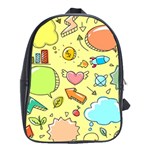 Cute Sketch Child Graphic Funny School Bag (XL) Front