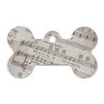 Sheet Music Paper Notes Antique Dog Tag Bone (One Side) Front