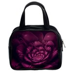 Fractal Blossom Flower Bloom Classic Handbags (2 Sides) Front