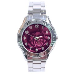 Fractal Blossom Flower Bloom Stainless Steel Analogue Watch