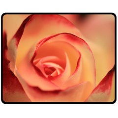 Rose Orange Rose Blossom Bloom Fleece Blanket (medium)  by Celenk