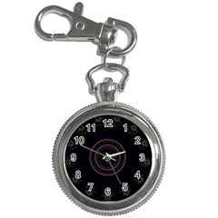 Fractal Flowers Pattern Fantasy Key Chain Watches by Celenk