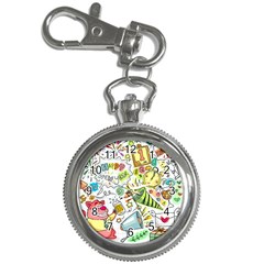 Doodle New Year Party Celebration Key Chain Watches by Celenk