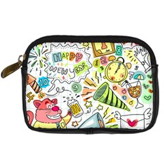 Doodle New Year Party Celebration Digital Camera Cases by Celenk