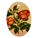 Vintage Flowers Floral Ornament (Oval) Front