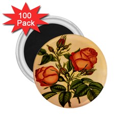 Vintage Flowers Floral 2 25  Magnets (100 Pack)  by Celenk