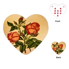 Vintage Flowers Floral Playing Cards (heart)  by Celenk