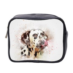 Dog Portrait Pet Art Abstract Mini Toiletries Bag 2-side by Celenk