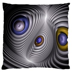 Fractal Silver Warp Pattern Large Cushion Case (two Sides) by Celenk