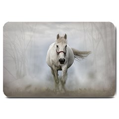 Horse Mammal White Horse Animal Large Doormat 
