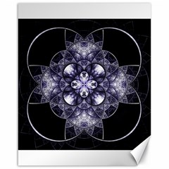 Fractal Blue Denim Stained Glass Canvas 16  X 20   by Celenk