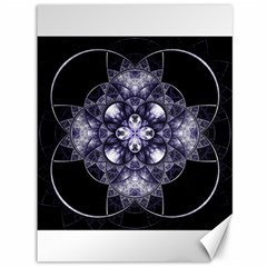 Fractal Blue Denim Stained Glass Canvas 36  X 48   by Celenk