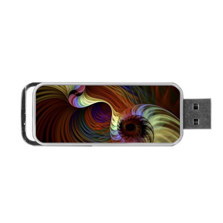 Fractal Colorful Rainbow Flowing Portable USB Flash (Two Sides)