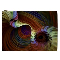 Fractal Colorful Rainbow Flowing Cosmetic Bag (xxl)  by Celenk