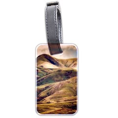 Iceland Mountains Sky Clouds Luggage Tags (two Sides) by Celenk