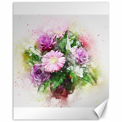 Flowers Roses Bouquet Art Nature Canvas 11  X 14   by Celenk